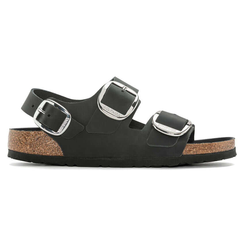 Birkenstock Milano Big Buckle Black Oiled Leather