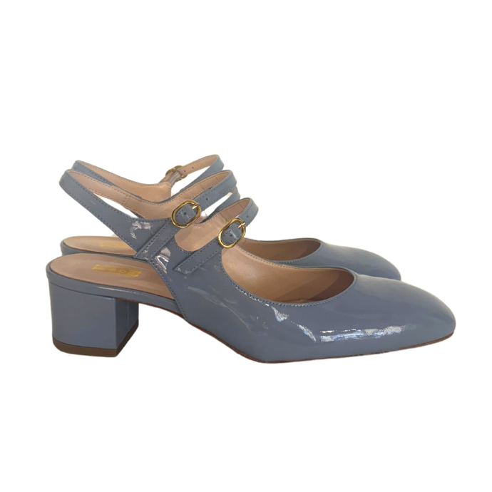 Slingback in vernice