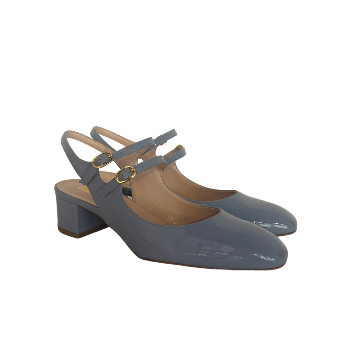 Slingback in vernice