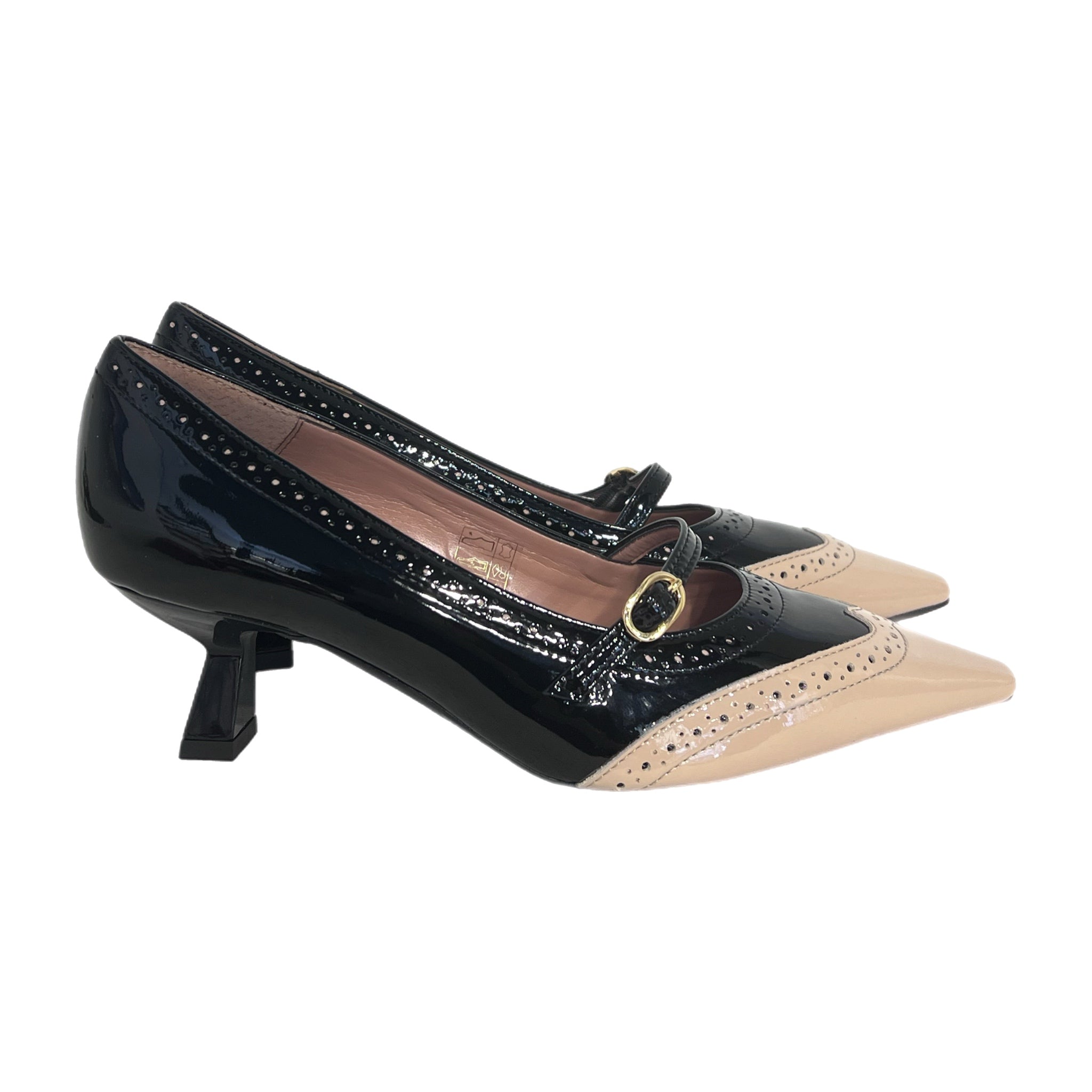 Patent leather pumps