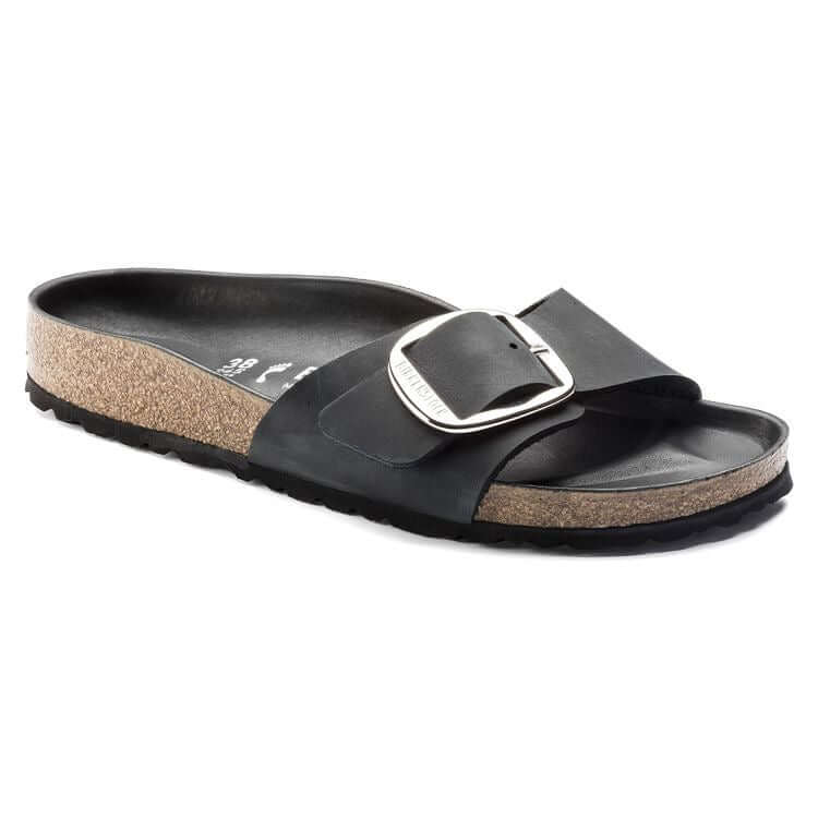 Birkenstock Madrid Big Buckle Black Oiled Leather
