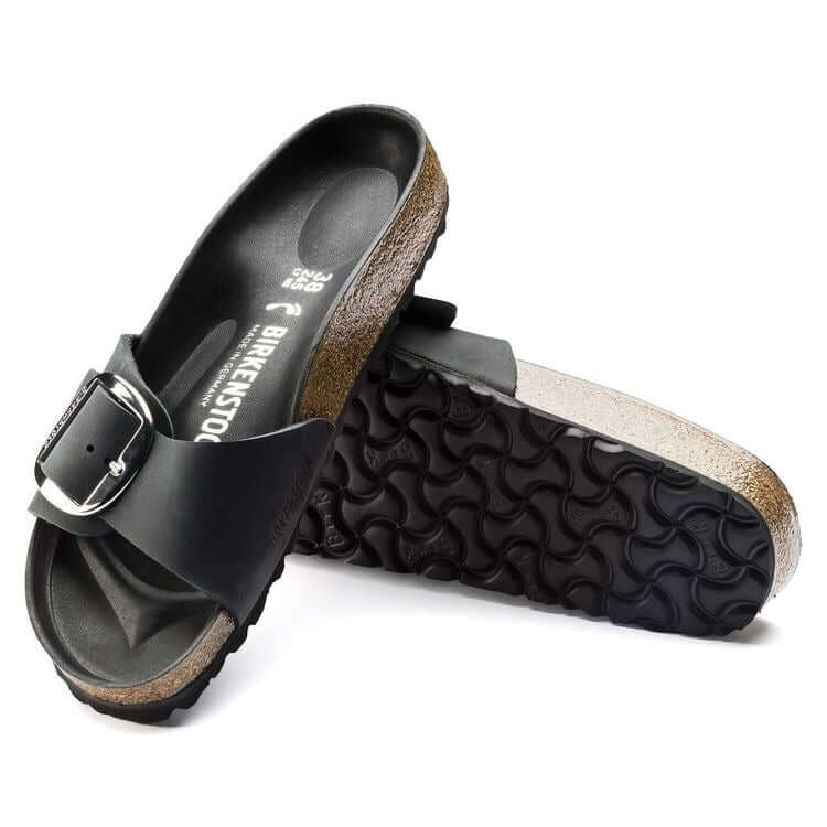 Birkenstock Madrid Big Buckle Black Oiled Leather