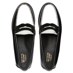 G.H. BASS Weejuns Penny Loafers Black & White