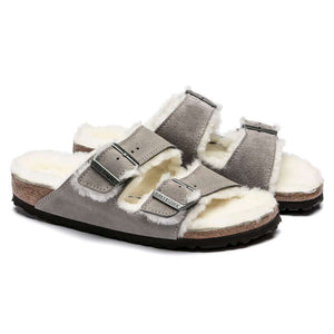Birkenstock Arizona Shearling Stone Coin