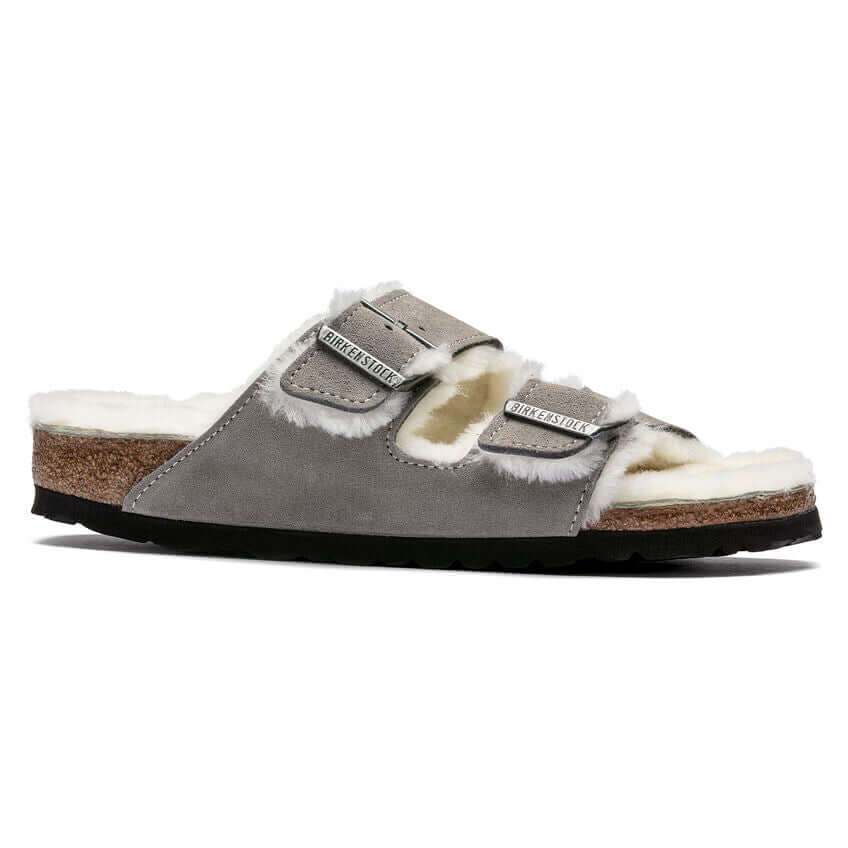 Birkenstock Arizona Shearling Stone Coin