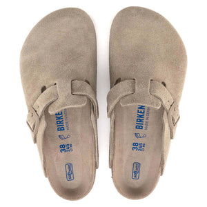 Birkenstock Boston faded khaki Suede Leather