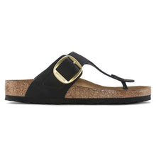Carica l&#39;immagine nel visualizzatore di Gallery, Birkenstock Gizeh Big Buckle black Nubuck Leather
