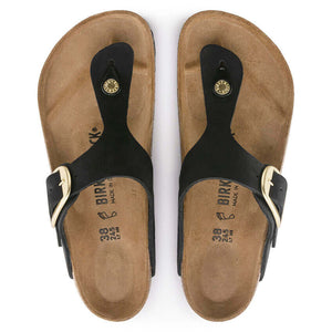Birkenstock Gizeh Big Buckle black Nubuck Leather