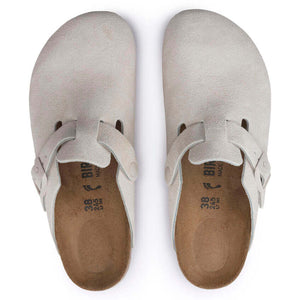 Birkenstock Boston antique white Suede Leather