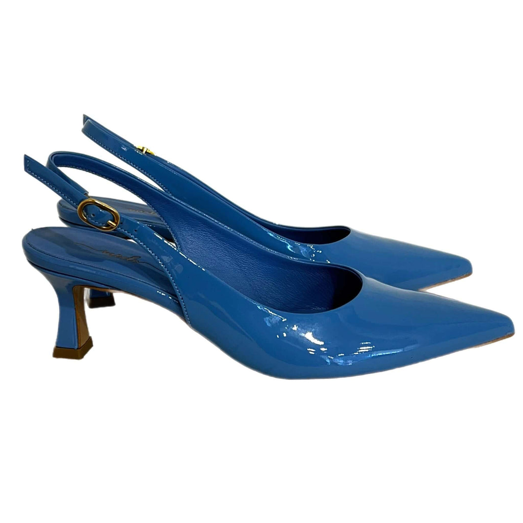 Slingback in vernice