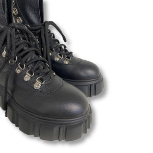 Lace up combat boots