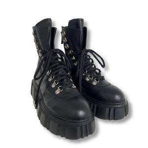 Lace up combat boots